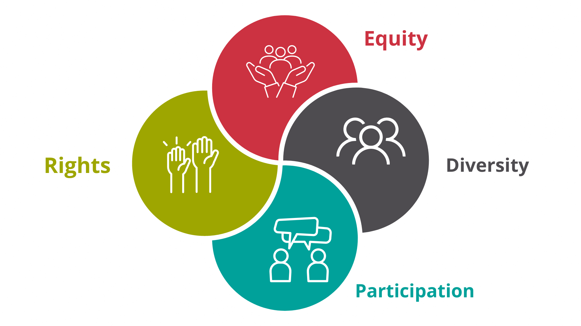 Image that shows each of our EDPR strands in an Ven diagram