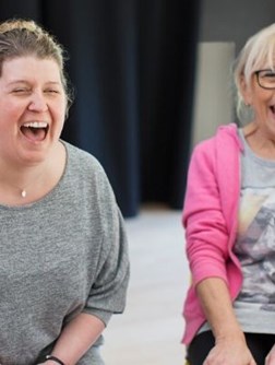 Womens Centre project - two women laughing