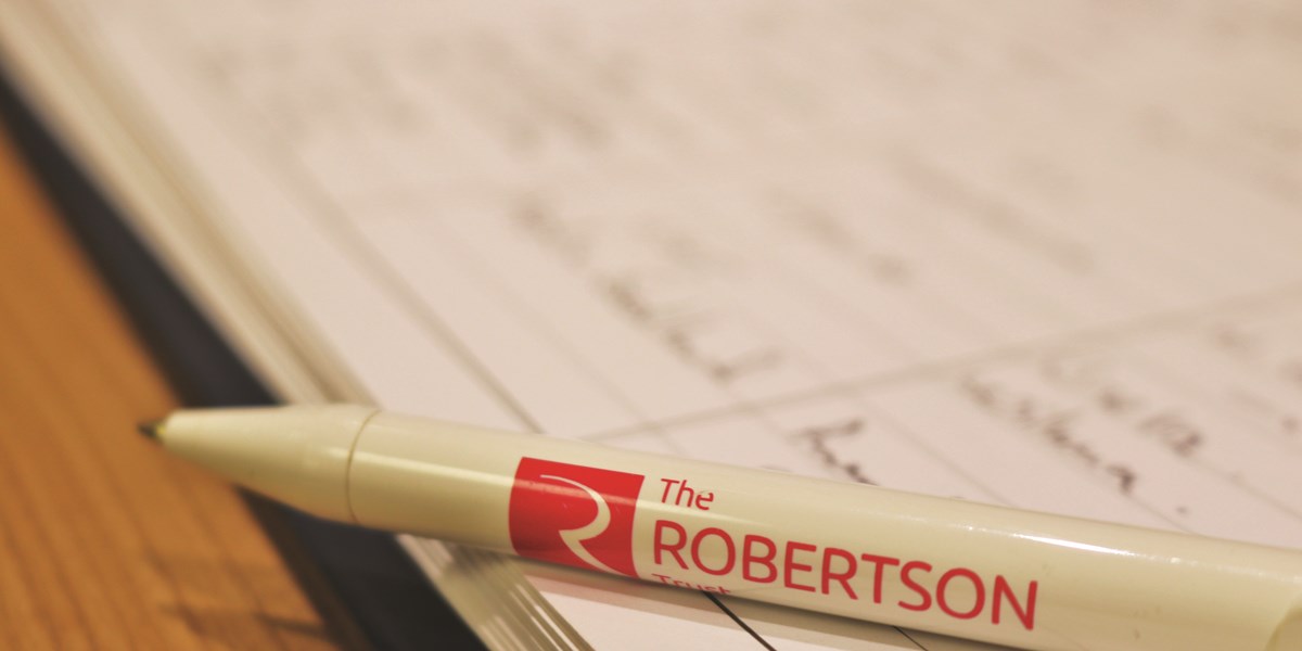 Robertson Trust pen on paper