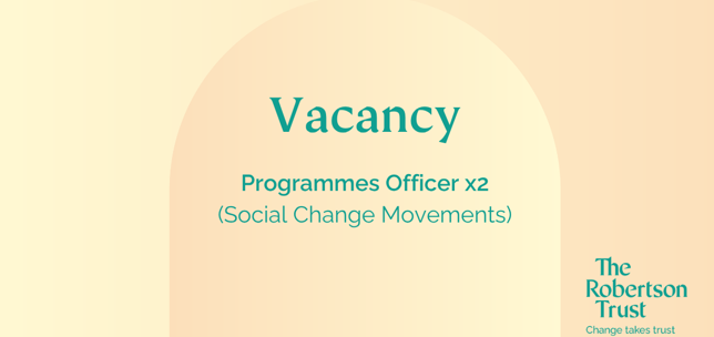 Vacancy - Programmes Officer (Social Change Movements), 2 roles available. 