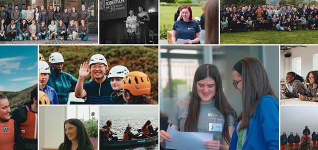 A collage of different images of young adults from our Journey to Success programme